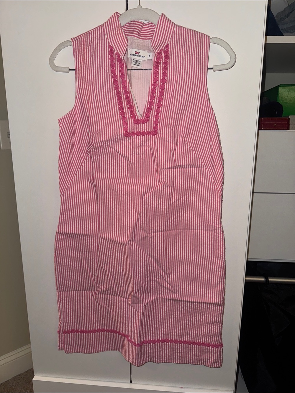 Vineyard Vines Pink Seersucker Dress